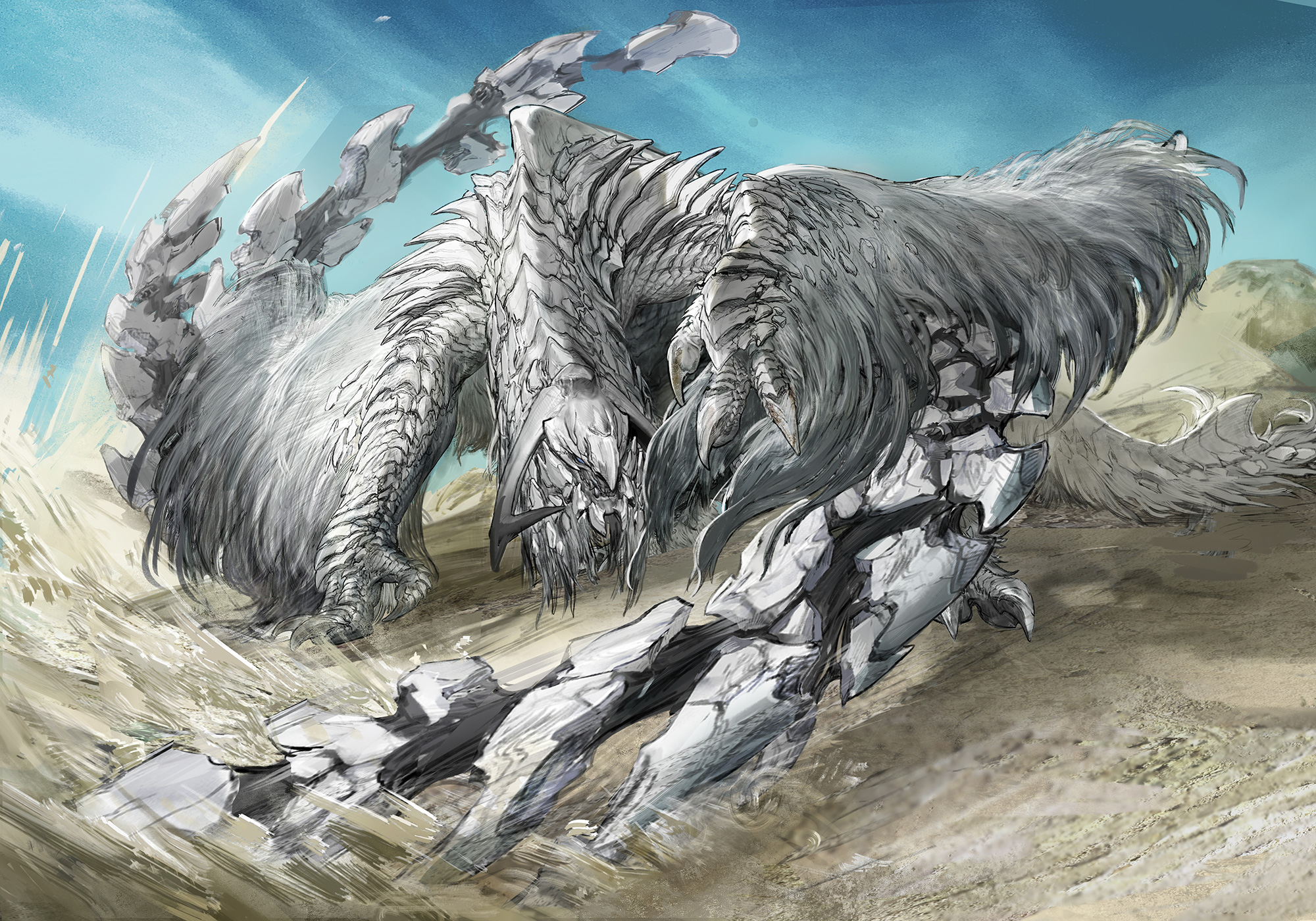 モンスターハンターワイルズのモンスターのデザイン画