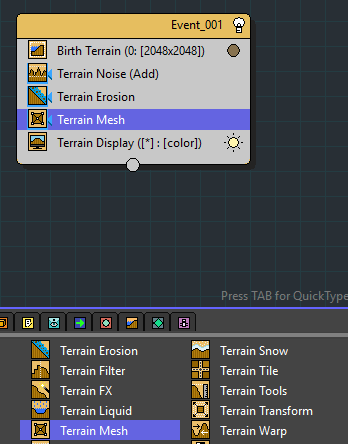 tyFlow Meshオペレーターを追加します。