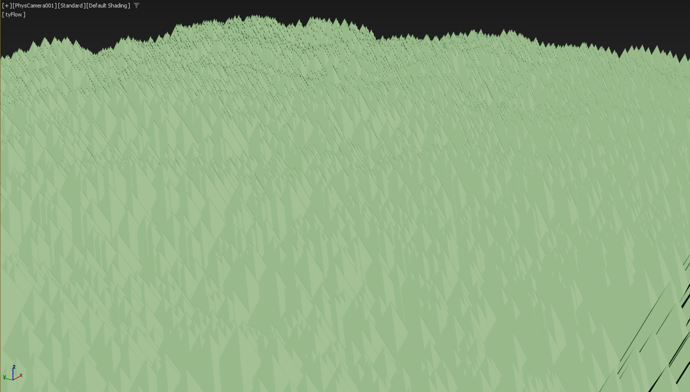 ビューポート上にピラミッド形状のProxyが配置されます。