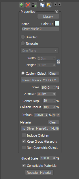 Forest PackのProperties内のobject ScaleやGlobal Scaleデフォルト値はこの数値です。