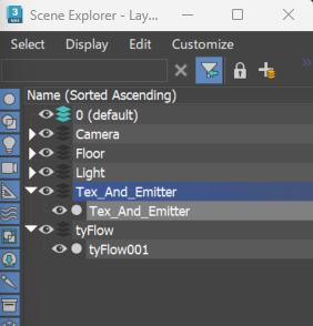 シーン構成とレイヤーの説明