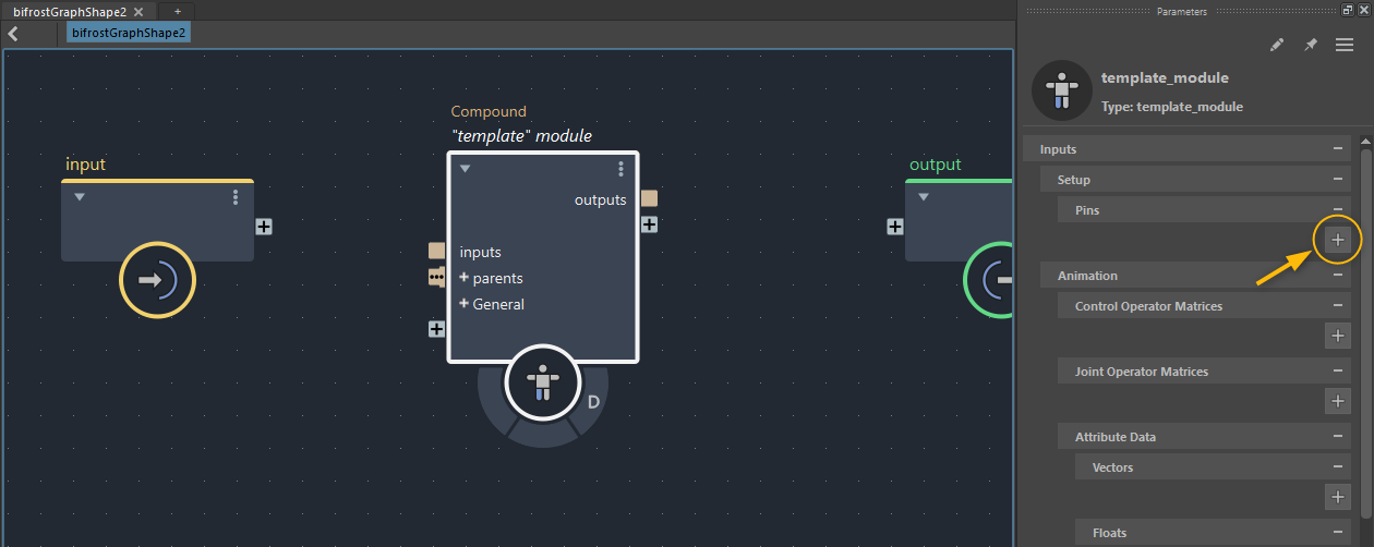 Pin追加前のParameter Editor画面