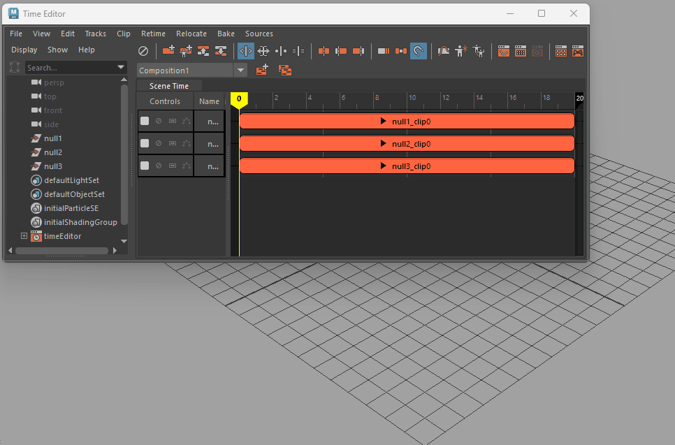 任意のクリップを選択してFBXアニメーションを一括出力するTimeEditorの操作例アニメーション