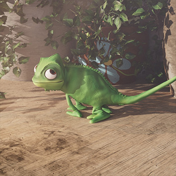 Pascal Cartoon Character - inspired by Disneys movie Tangled