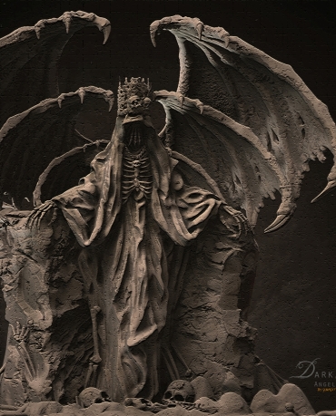 The Dark Angel - Digital Sculpture by Surajit Sen