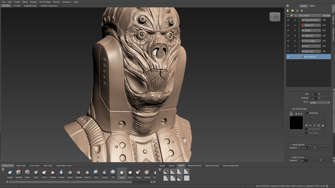 Mudbox 3d デジタル ペインティング 3d スカルプティング ソフトウェア Area Japan Autodesk