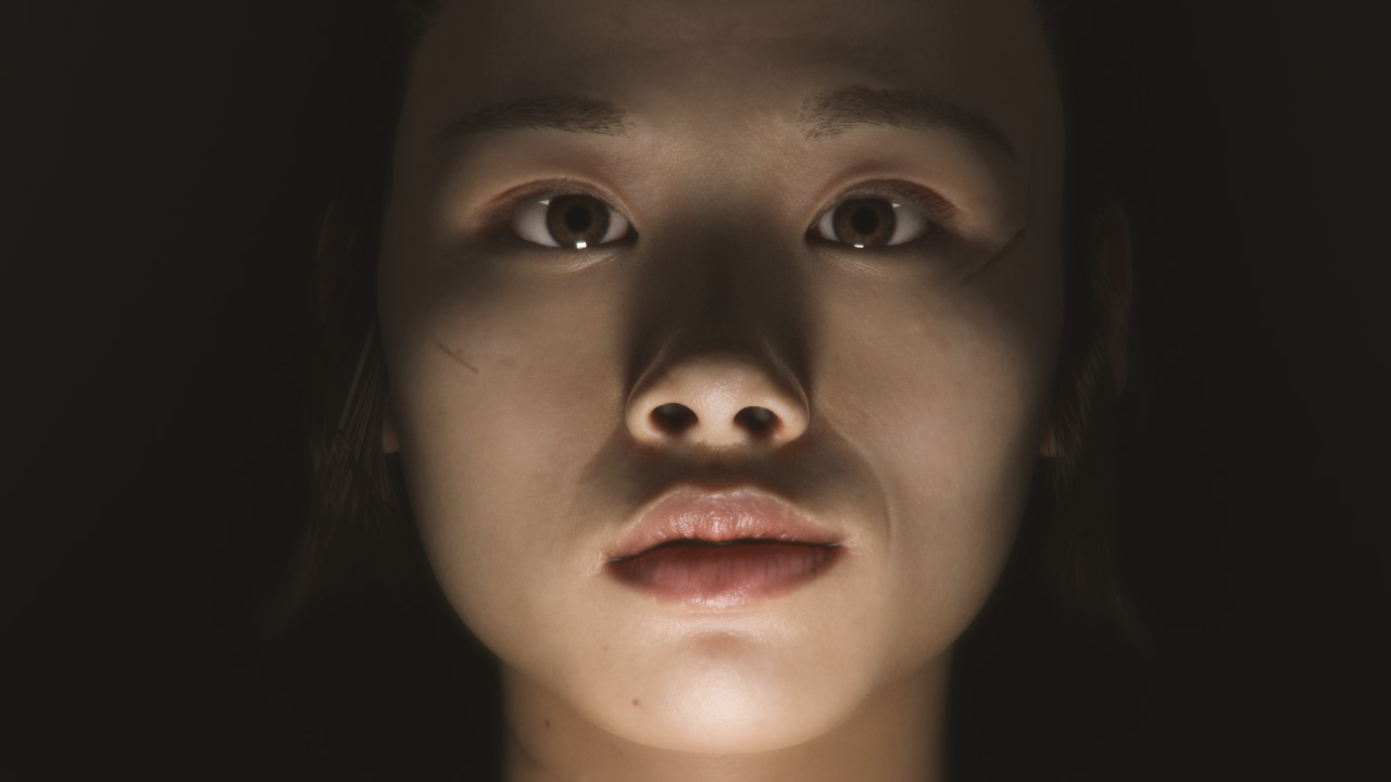 Autodesk 3ds Max で作成した 3D の女性の肖像画