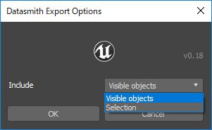 Datasmith Export Options