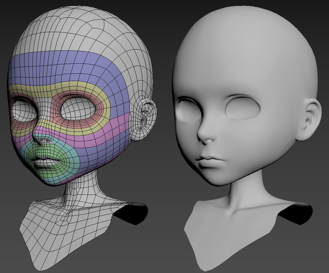 3D　顔 第1回：キャラクターモデリング ～まずは顔のモデルから ...