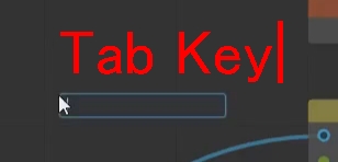 Tabキーを押すことで検索窓を呼び出す