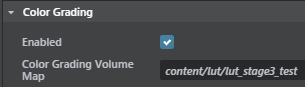 Color Grading Volume Mapに先ほど作ったテクスチャを指定
