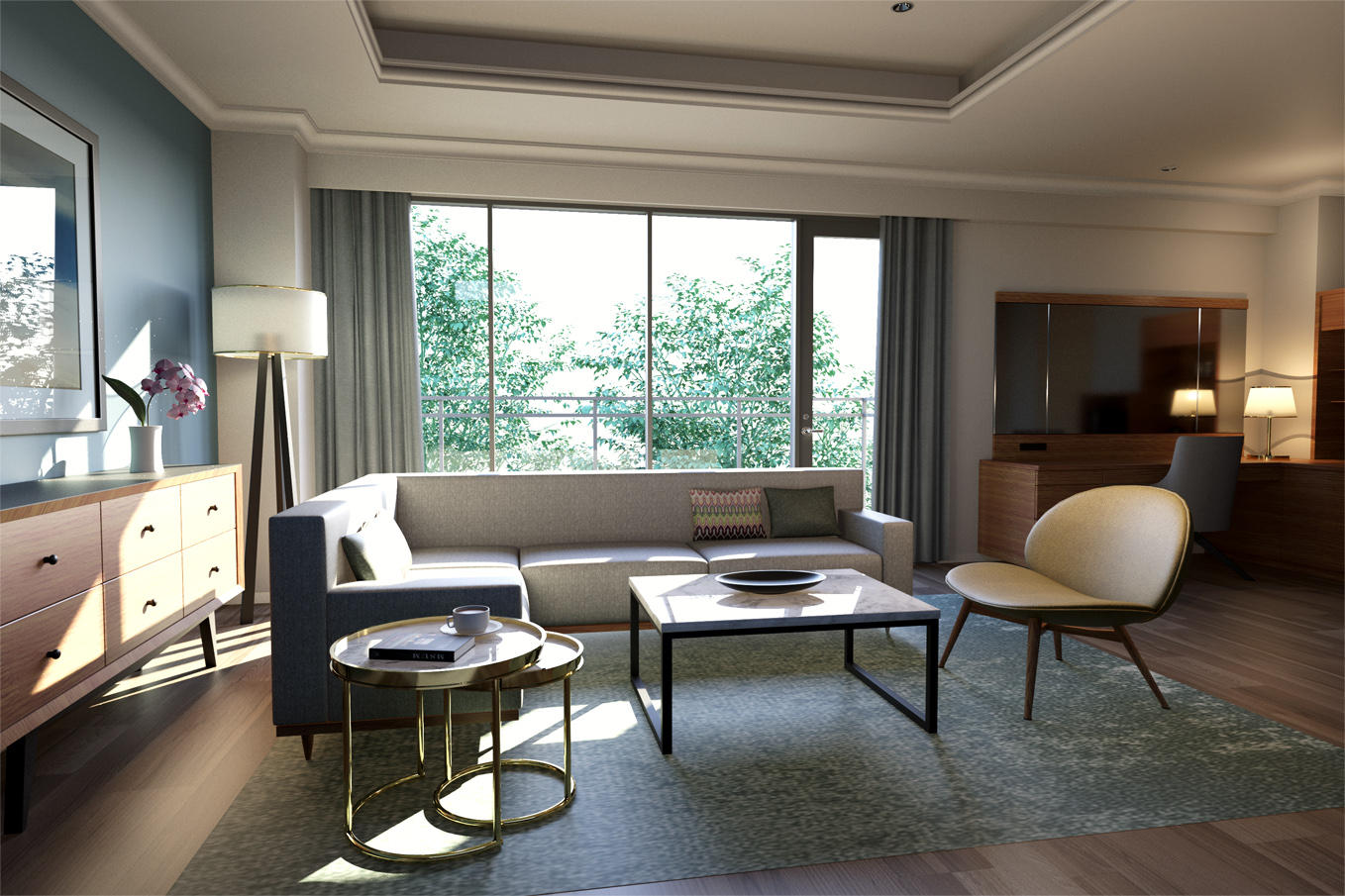 様々なレンダリング画像 01:Arnoldの作品 (レンダリング設定/朝景パースを描く) | やさしい3ds Max -はじめての建築CG ...